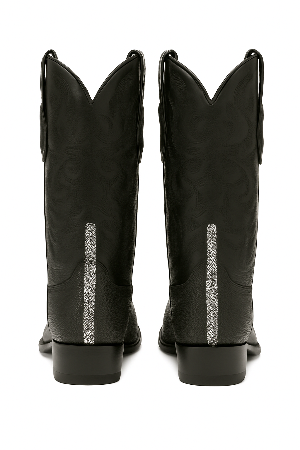 Los Altos Men's Black Stingray Rowstone Snip Toe Boots - Image 5