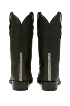 Los Altos Men's Black Stingray Rowstone Snip Toe Boots - Image 5