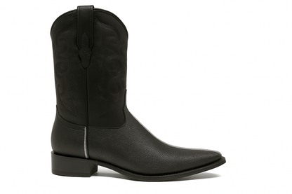 Los Altos Men's Black Stingray Rowstone Snip Toe Boots - Image 6
