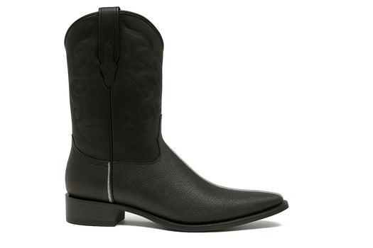 Los Altos Men's Black Stingray Rowstone Snip Toe Boots - Image 6