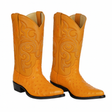 Los Altos Men's Buttercup Genuine Full Quill Ostrich Boots - Image 3