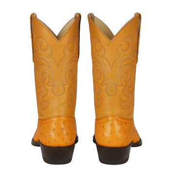 Los Altos Men's Buttercup Genuine Full Quill Ostrich Boots - Image 4