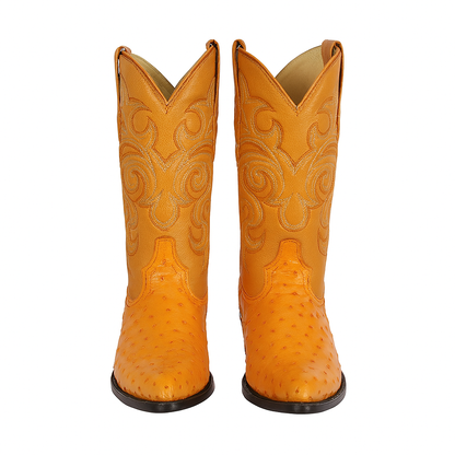 Los Altos Men's Buttercup Genuine Full Quill Ostrich Boots - Image 6