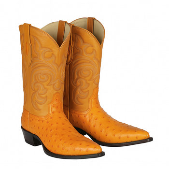 Los Altos Men's Buttercup Genuine Full Quill Ostrich Boots - Image 7