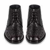Los Altos Men's Genuine Ostrich Dress Ankle Leather Outsole High Top Shoes