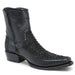 Los Altos Men's Original Python Skin European Toe Short Boots - Black 76BFN5705