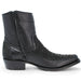 Los Altos Men's Original Python Skin European Toe Short Boots - Black 76BFN5705
