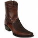 Los Altos Men's Original Python Skin European Toe Short Boots - Brown