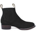 Los Altos Men's Round Toe Suede Leather Short Boots - Black