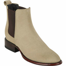 Los Altos Men's Round Toe Suede Leather Short Boots - Oryx