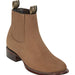 Los Altos Men's Round Toe Suede Leather Short Boots - Taupe 50B6361