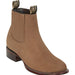 Los Altos Men's Round Toe Suede Leather Short Boots - Taupe