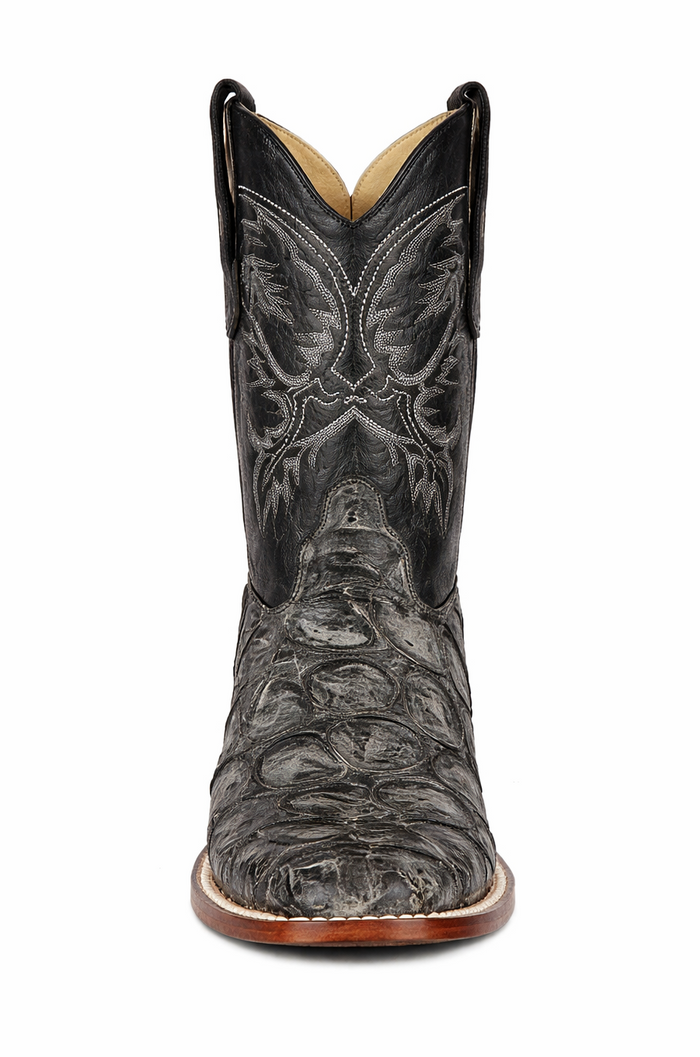 Rustic Black Pirarucu Boots