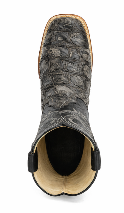 Rustic Black Pirarucu Boots