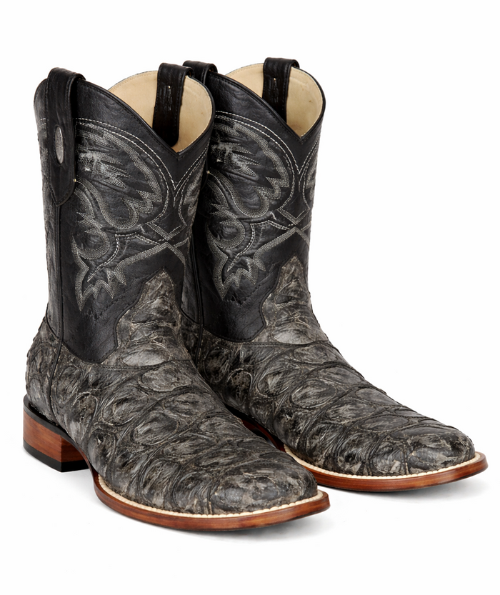 Rustic Black Pirarucu Boots
