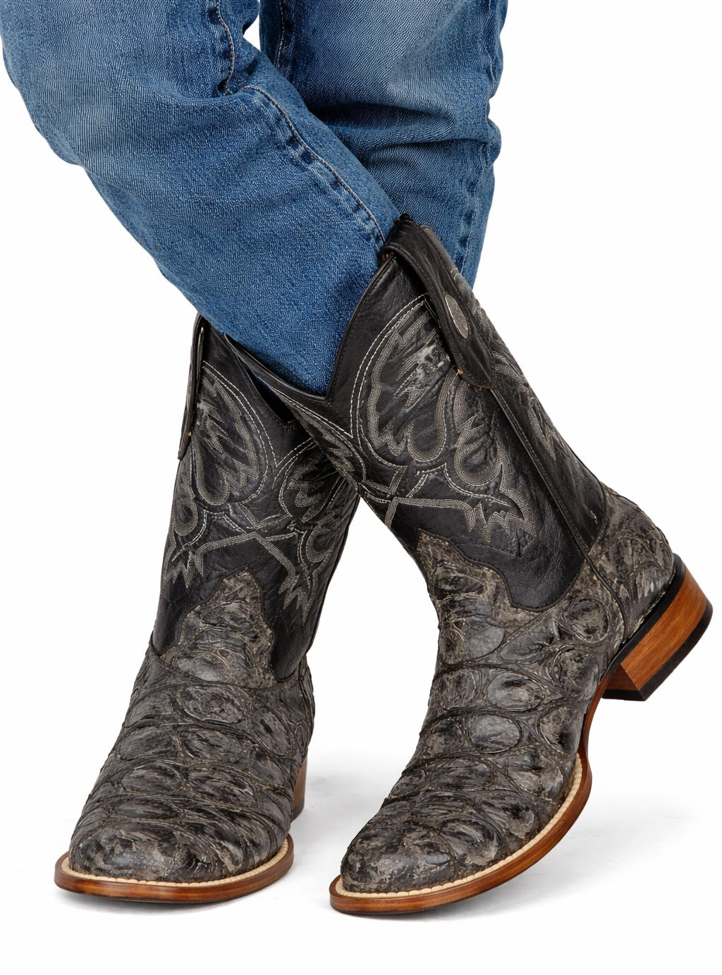 Rustic Black Pirarucu Boots