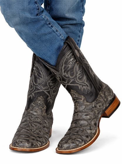 Rustic Black Pirarucu Boots