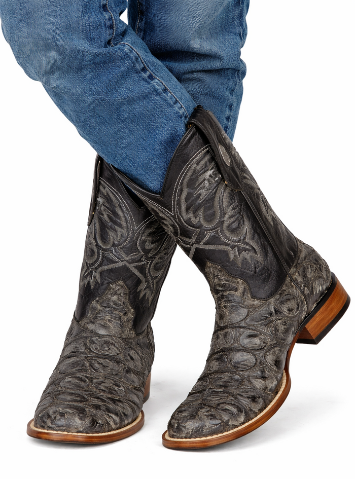 Rustic Black Pirarucu Boots