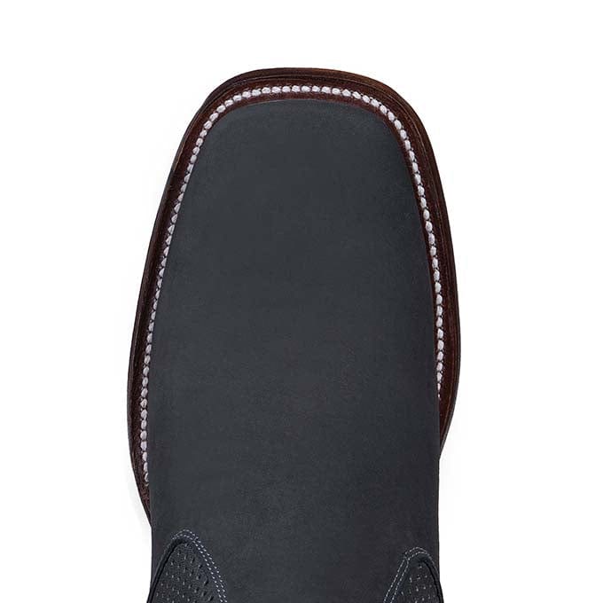 Los Altos Men's Wide Square Toe Suede Leather Short Boots - Gray