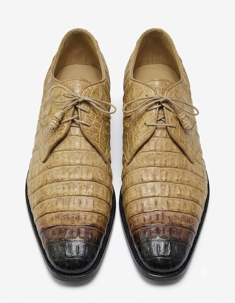 Los Altos Oryx and Black Shaded All Over Genuine Hornback Crocodile ~ World Best Alligator ~ Gator Skin