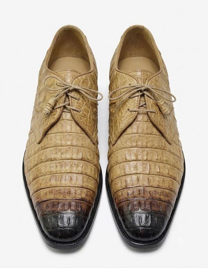 Los Altos Oryx and Black Shaded All Over Genuine Hornback Crocodile ~ World Best Alligator ~ Gator Skin