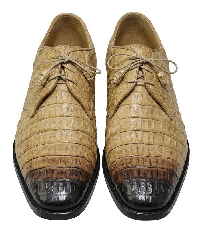 Los Altos Oryx and Black Shaded All Over Genuine Hornback Crocodile ~ World Best Alligator ~ Gator Skin