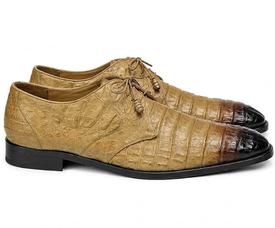 Los Altos Oryx and Black Shaded All Over Genuine Hornback Crocodile ~ World Best Alligator ~ Gator Skin