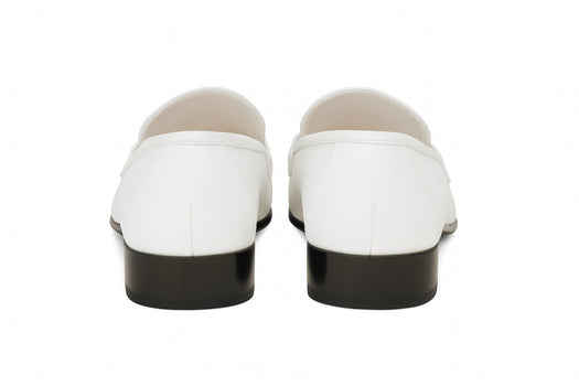 Los Altos White Genuine Teju Lizard Skin Slip-On Loafers - Image 4