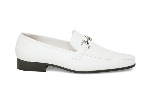 Los Altos White Genuine Teju Lizard Skin Slip-On Loafers - Image 6