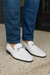Los Altos White Genuine Teju Lizard Skin Slip-On Loafers