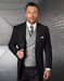 Statement Men's 3-Piece Modern Fit Suit – 100% Wool with Striking Accent Color