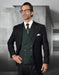 statement Men's 3-Piece Modern Fit Suit – 100% Wool with Distinctive Accent Color