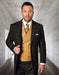 statement Men's 3-Piece Modern Fit Suit – 100% Wool with Distinctive Accent Color