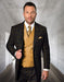 Statement Men’s 3-Piece 100% Wool Modern Fit Suit – Bold Accent Color Design