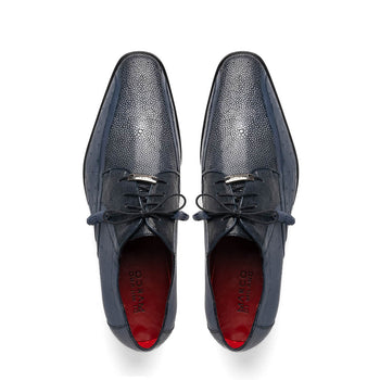 Marco Di Milano Lucca Ostrich & Stingray Navy Shoes