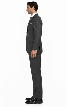 Lucci Grey 3-Button with Pleated Slacks Classic Suit