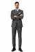 Lucci Grey 3-Button with Pleated Slacks Classic Suit