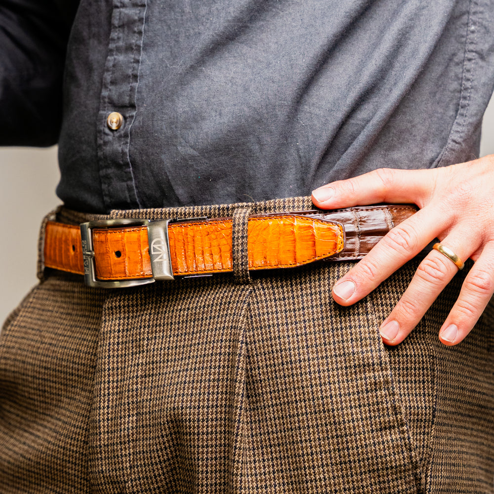 Marco Di Milano Luciano Belt: Cognac Brown Leather Loafer
