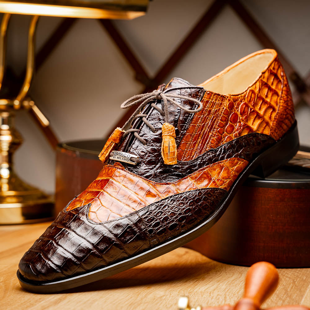Marco Di Milano Luciano: Cognac Brown Leather Dress Shoe