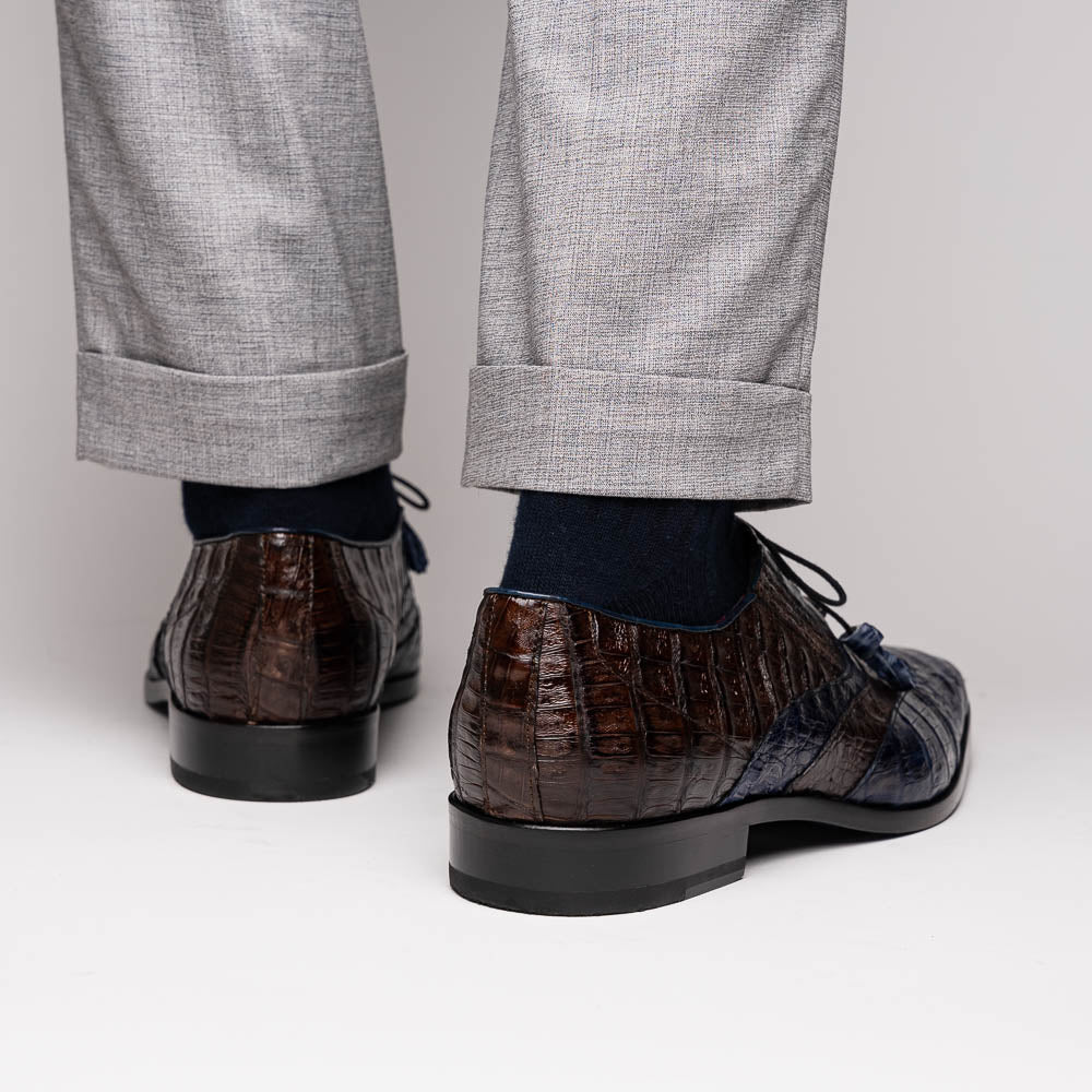 Marco Di Milano Luciano - Navy Brown Leather Loafer
