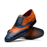 Marco Di Milano Luciano Blue & Brandy Leather Oxford