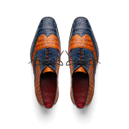 Marco Di Milano Luciano Blue & Brandy Leather Oxford