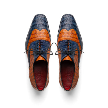 Marco Di Milano Luciano Blue & Brandy Leather Oxford