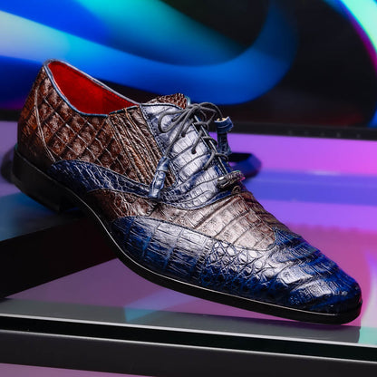 Marco Di Milano Luciano - Navy Brown Leather Loafer
