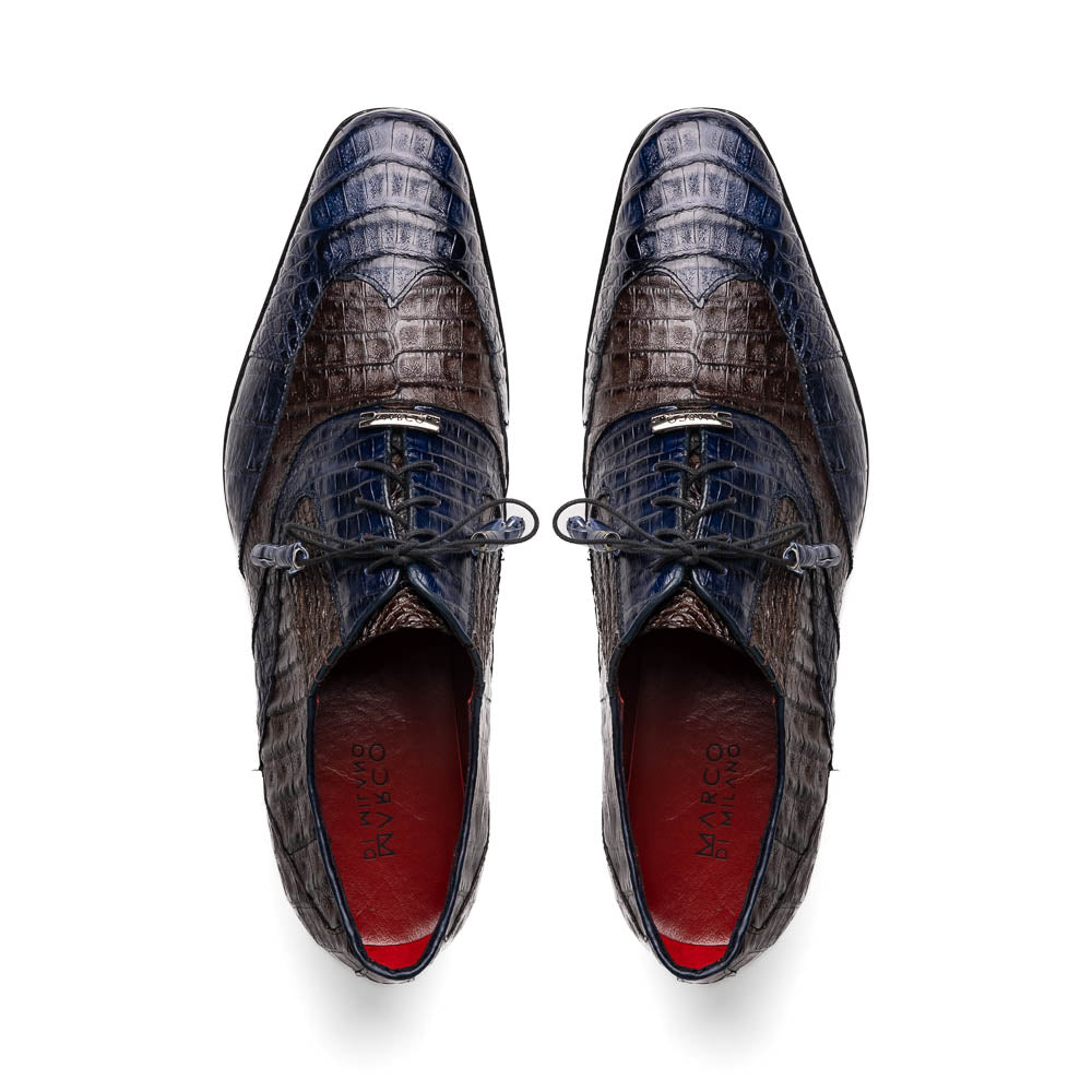 Marco Di Milano Luciano - Navy Brown Leather Loafer