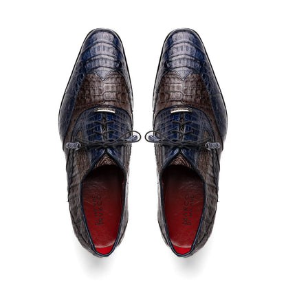 Marco Di Milano Luciano - Navy Brown Leather Loafer