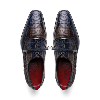 Marco Di Milano Luciano - Navy Brown Leather Loafer