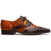 Marco Di Milano Luciano Crocodile Classic Wingtip Dress Shoes Oxfords