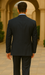 Luxeriouse High End  Side Vented 3 buttons Super 150 Wool Solid Dark Navy Blue premier quality