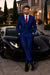 Big Lapel - Wide Lapel - Tom Ford Style Suit - Ticket Pocket - Royal Blue